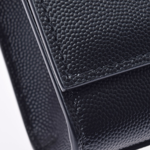 Yves Saint Laurent Kate Small Silver Hardware Leather Shoulder Bag Black - Picture 6 of 9